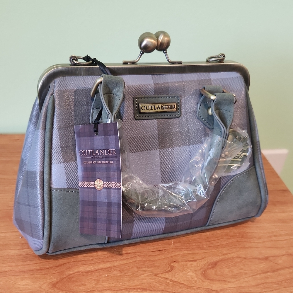 Hot Topic Outlander Plaid Bag in Blue and Gray
